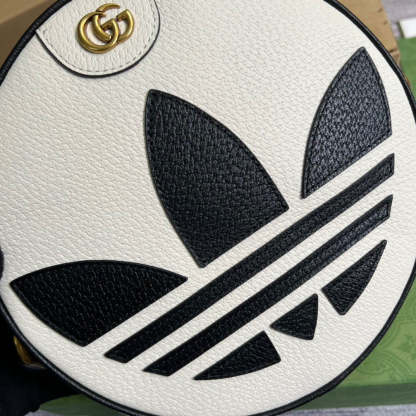 gg x Adidas Ophidia Shoulder Bag White For Women, Women&#8217;s Bags 8.6in/22cm gg 702626 DJ24T 8847