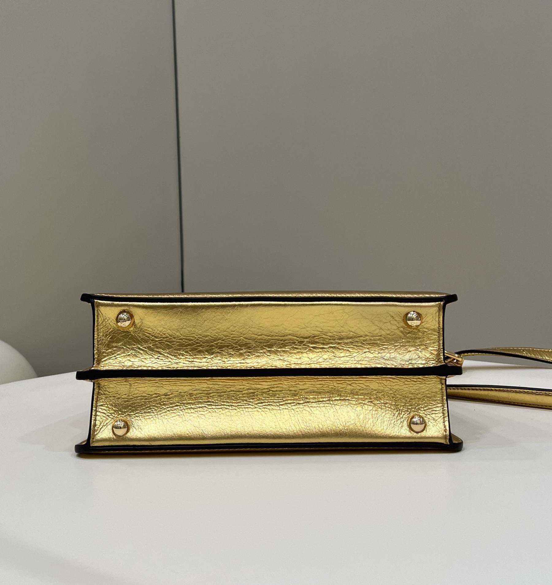 FI Peekaboo Medium Gold Bag For Woman 33cm/13in
