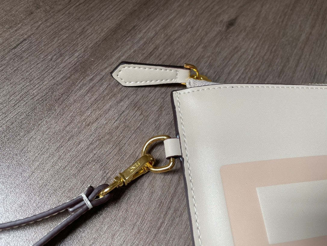 FI Flat Pouch White Large Pouch Bag For Woman 34cm/13in 8N0178AC9LF0K7E