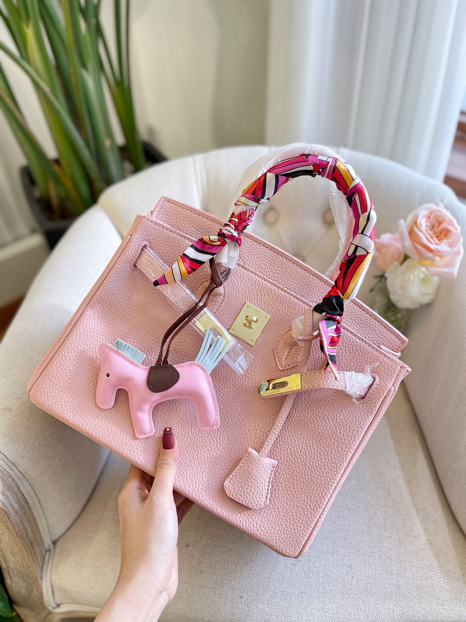 HM BIRKIN 35 TOGO LEATHER GOLD HARDWARE LIGHT PINK 35CM