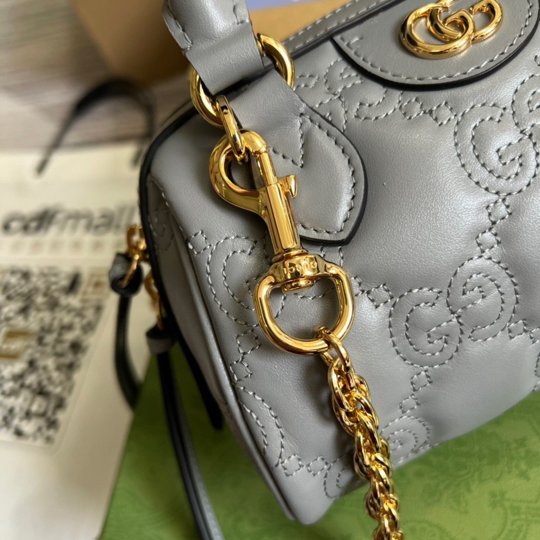 gg Matelasse Top Handle Bag Black For Women, Women&#8217;s Bags 7.5in/19cm gg ‎702251 UM8HG 1046