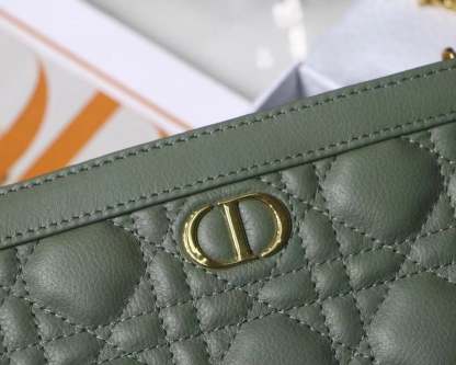 dir CARO ZIPPED POUCH WITH CHAIN CEDAR GREEN S5106UWHC_M67H