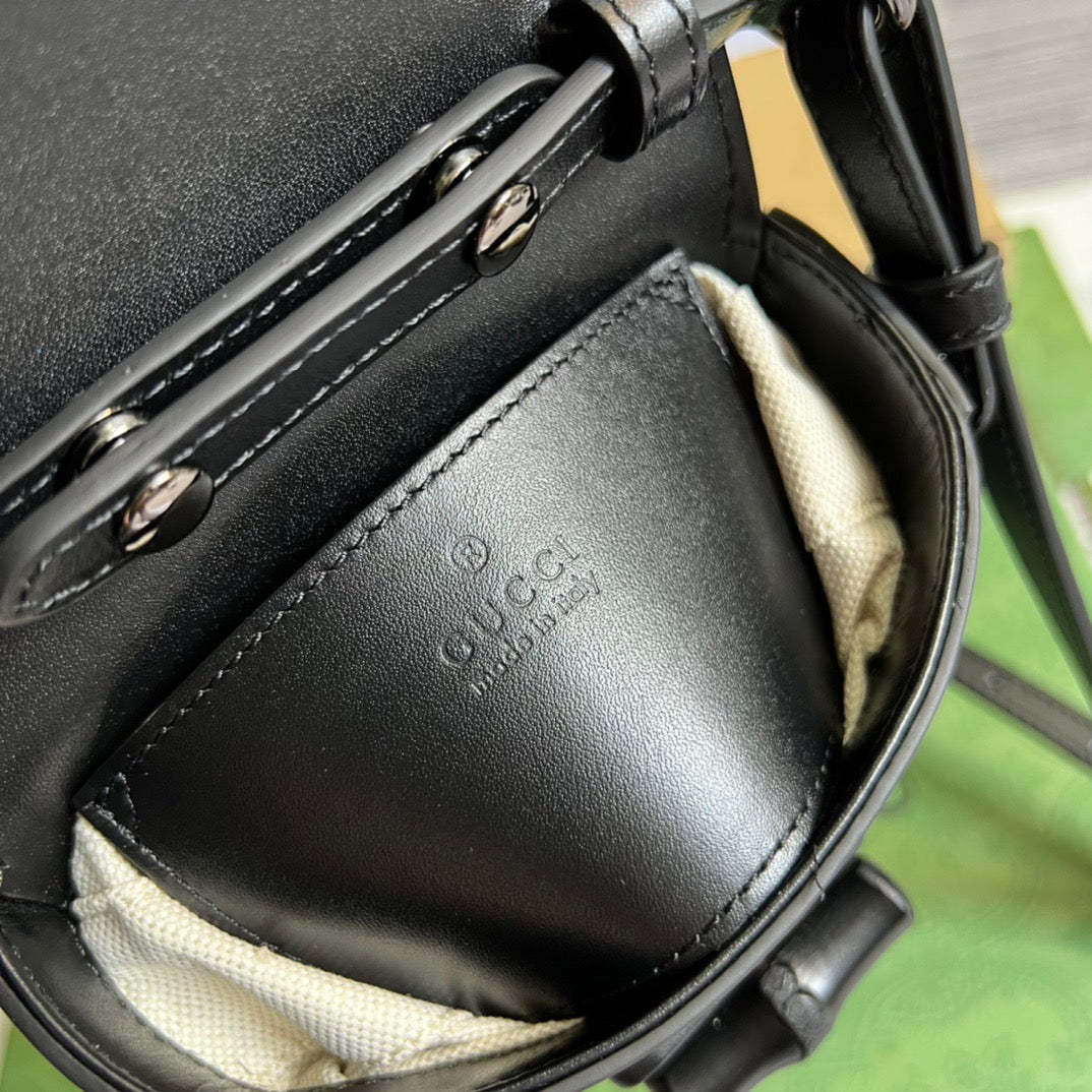gg Bamboo Mini Handbag Black For Women, Women’s Bags 6.2in/16cm gg
