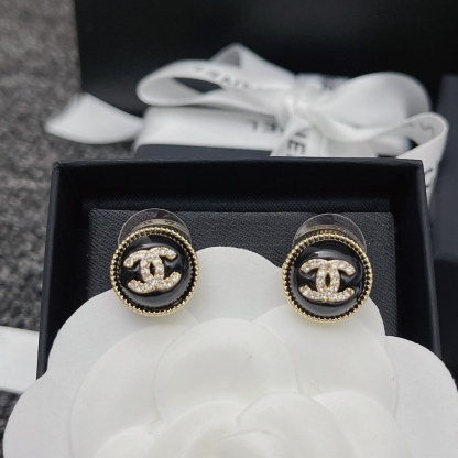 CC CC EARRINGS BLACK