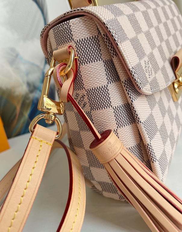 LUV DAMIER AZUR CROISETTE 25CM