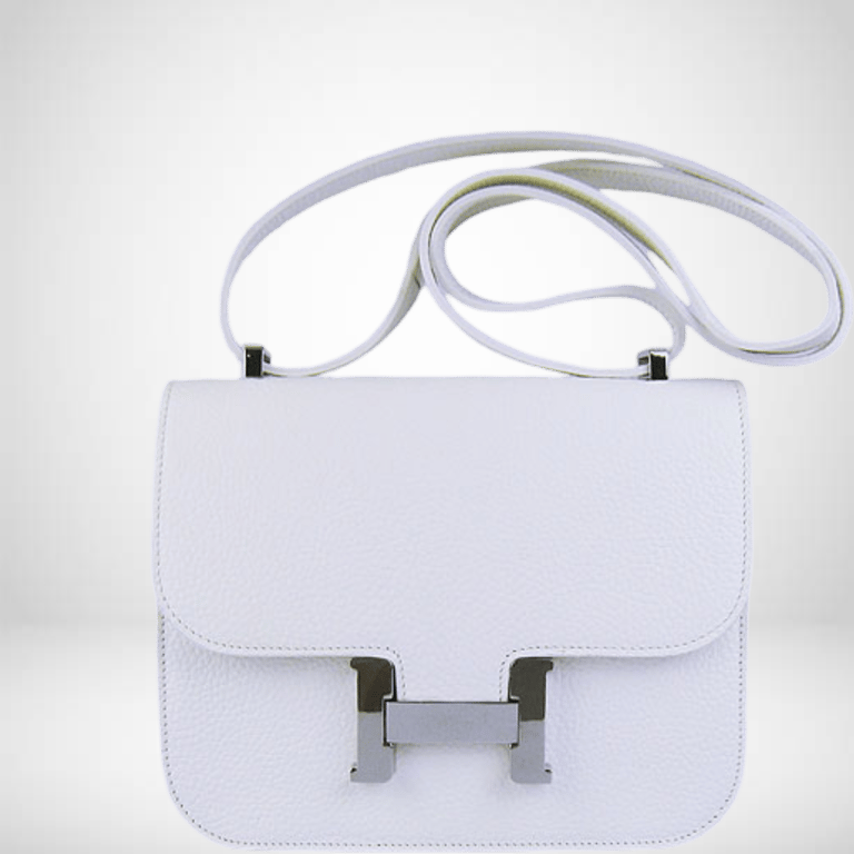 HM CONSTANCE SWIFT WHITE SILVER HARDWARE 18CM