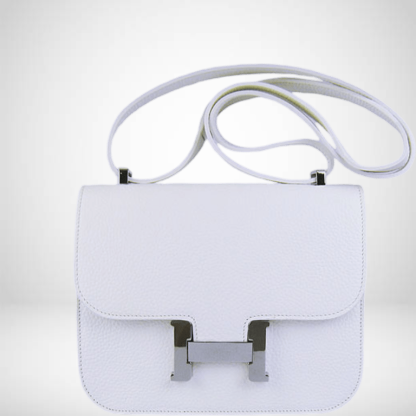 HM CONSTANCE SWIFT WHITE SILVER HARDWARE 18CM