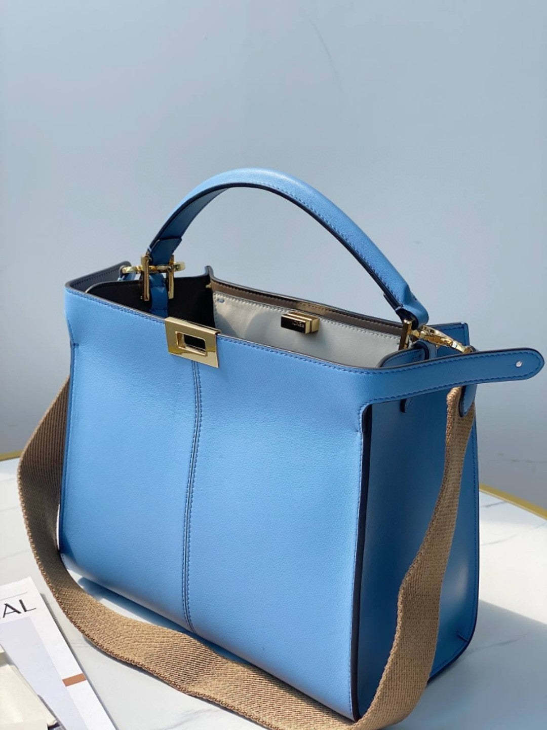 FI Peekaboo X-Lite Tote Medium Blue Bag For Woman 30cm/12in