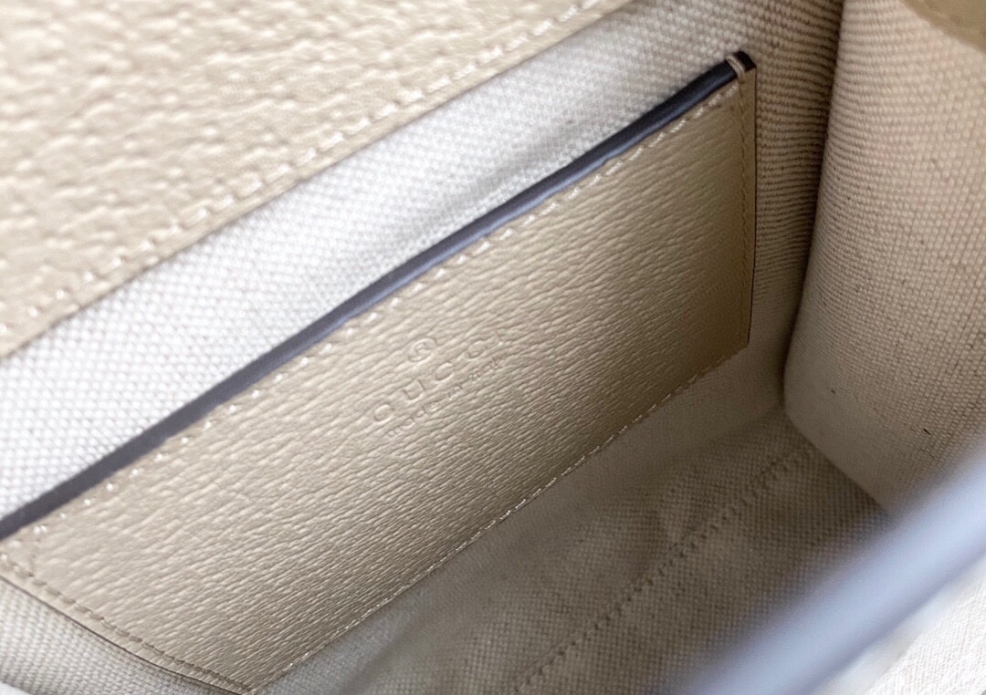 GG MINI TOTE BAG WITH INTERLOCKING G SUPREME CANVAS 671623 UULBT 9683