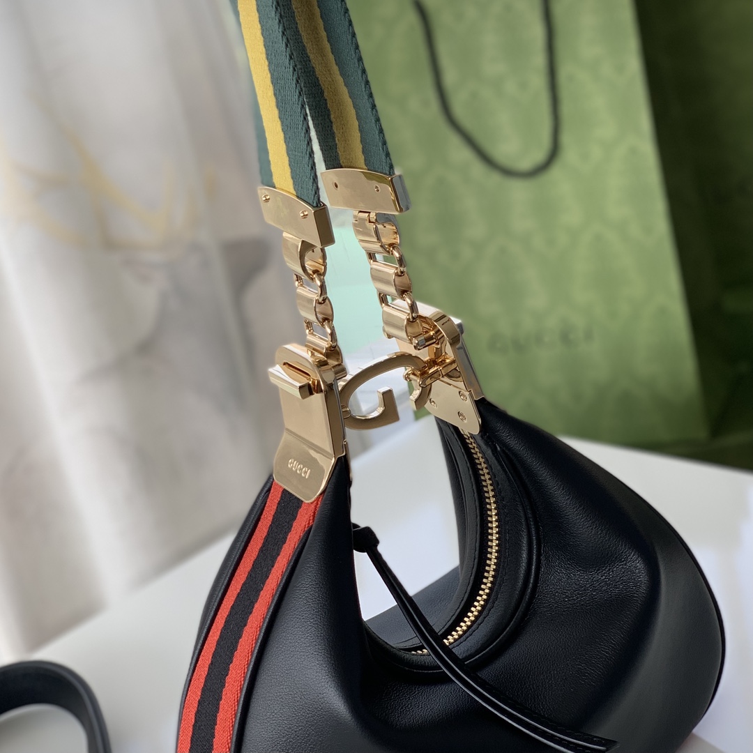 GG GG ATTACHE SMALL SHOULDER BAG IN BLACK 23CM 699409 UXWBG 1037