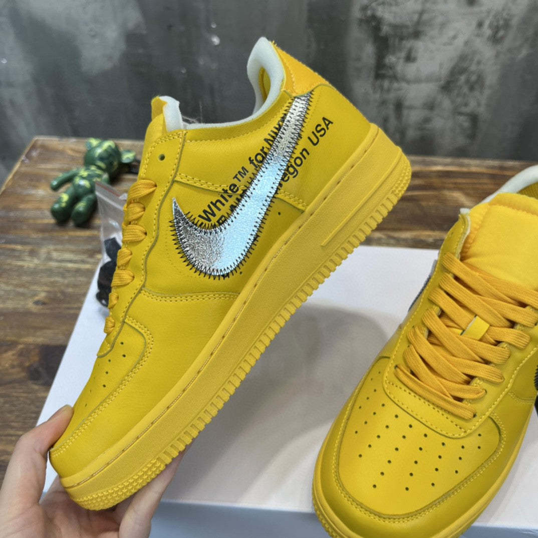 NK Off White x Yellow AR.FRC 1 Low "University Gold" For Men DD1876