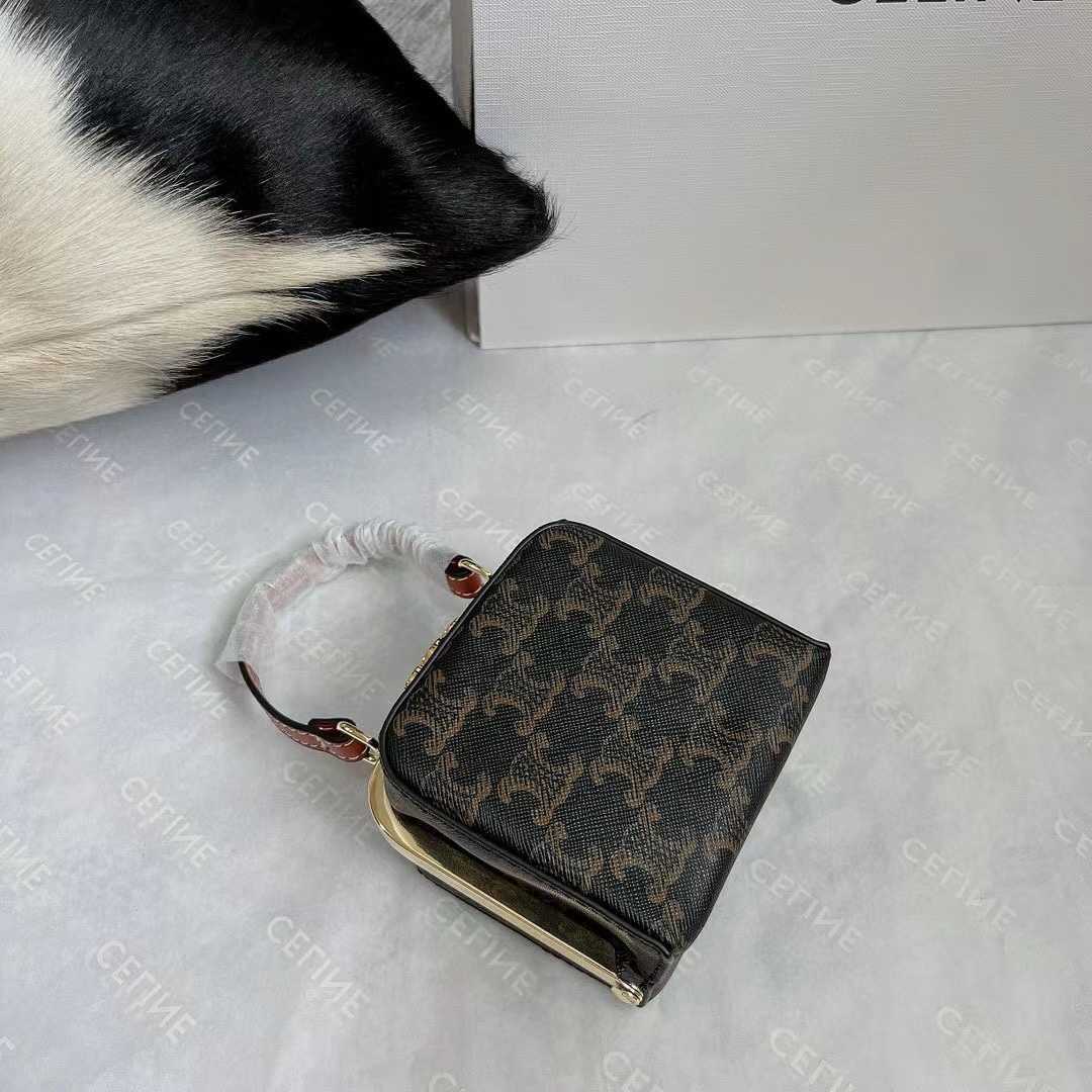 CE MINI VANITY CASE IN TRIOMPHE CANVAS AND CALFSKIN TAN 10J762CZ104LU