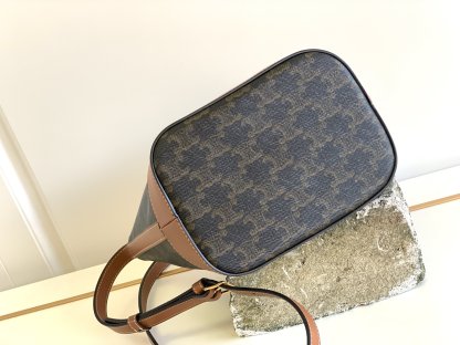 CE CUIR TRIOMPHE CANVAS AND CALFSKIN CE PRINT TAN