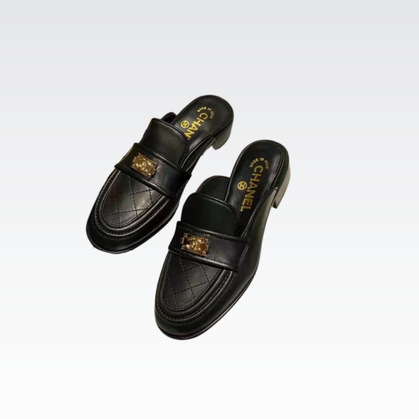 SANDAL CHL CASUAL PAIN LAETHER BLACK ELEGANT MULES SANDALS