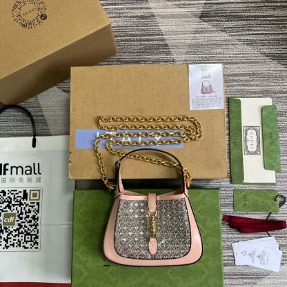 gg Jackie 1961 Mini Shoulder Bag Light Pink For Women, Women’s Bags 7.5in/19cm gg