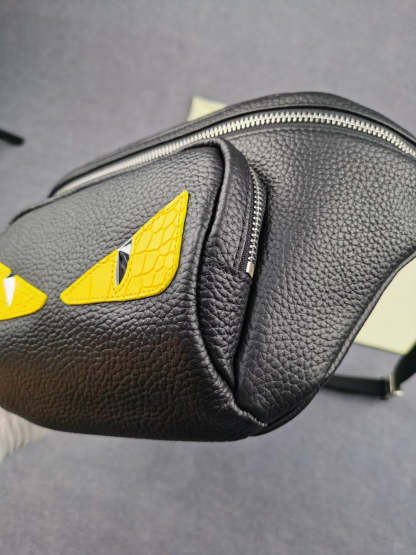 FI Little Monster Belt Bag Black/Yellow For Men, Men&#8217;s Bags 7.9in/20cm FF