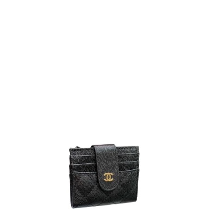 CHL CARD HOLDER BLACK WITH GOLD HARDWARE 12CM