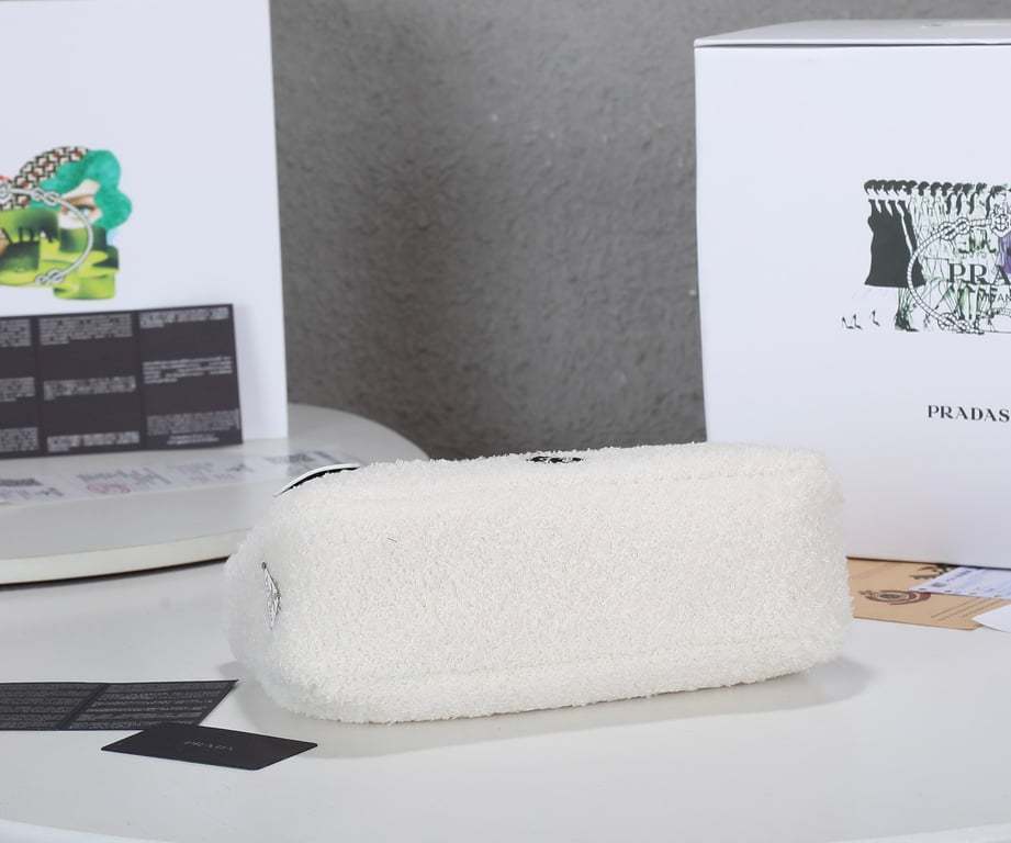 PR RE-EDITION 2000 TERRY MINI BAG WHITE 22CM 1NE515 2DXO F0964