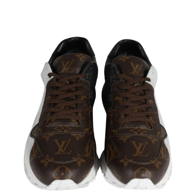 LUV RUN AWAY SNEAKER MONOGRAM CANVAS BLACK/WHITE/BROWN