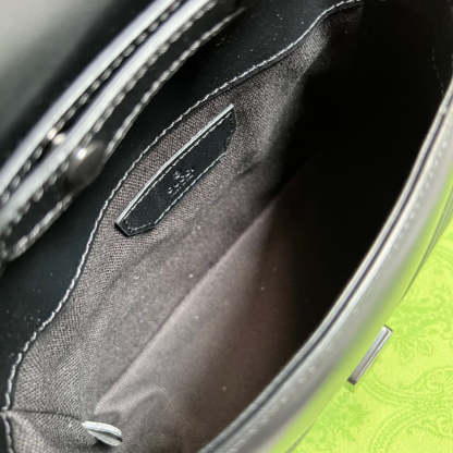 gg Marmont Mini Top Handle Bag Black For Women, Women’s Bags 8.3in/21cm gg ‎