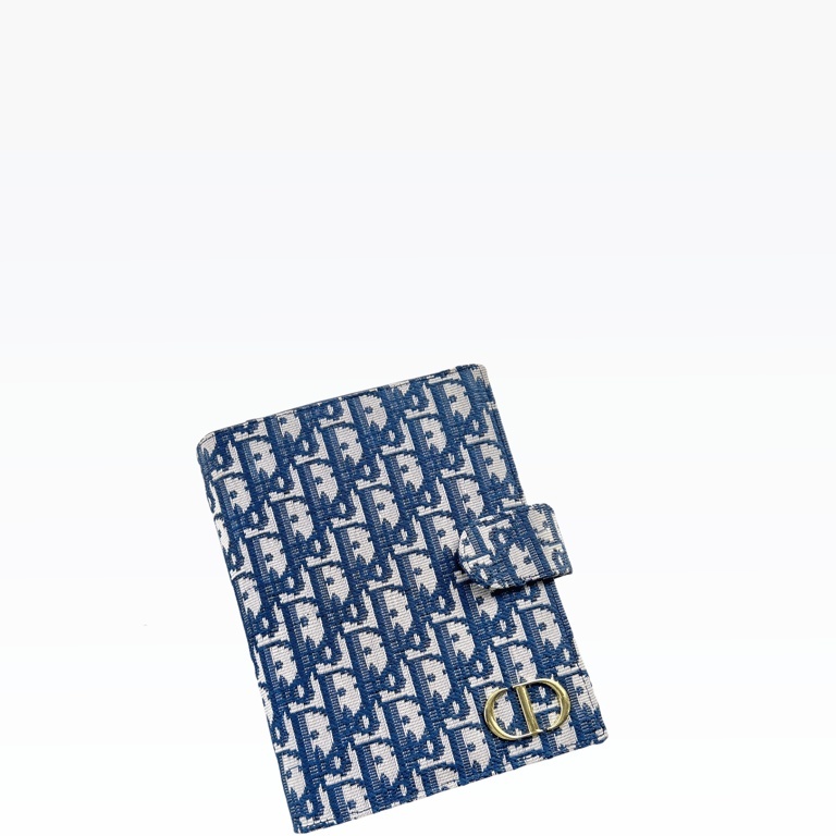 dir OBLIQUE JACQUARD WALLET BLUE 19CM