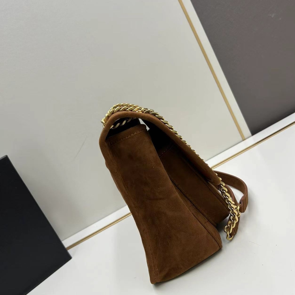 YSL NIKI BABY CHAIN BAG IN SUEDE BROWN 6237483
