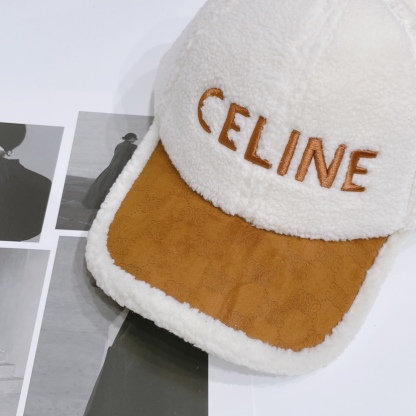 CL AUTUMN AND WINTER HAT BEIGE AND WHITE