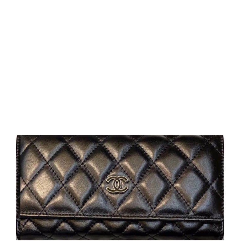 CHL LONG FLAP WALLET BLACK 19CM