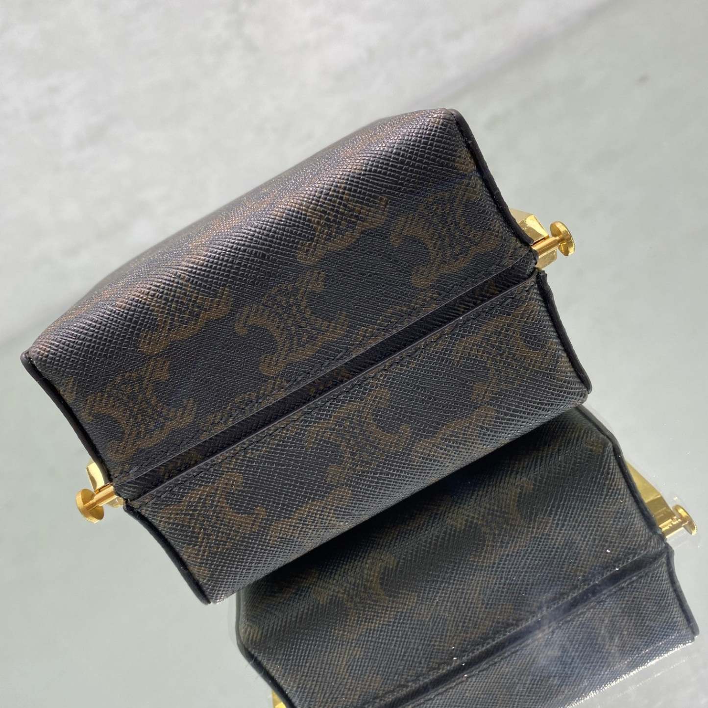 CE Triomphe Minaudiere In Triomphe Canvas Brown For Women 4in/10cm