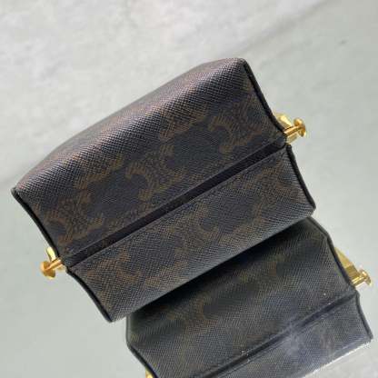 CE Triomphe Minaudiere In Triomphe Canvas Brown For Women 4in/10cm