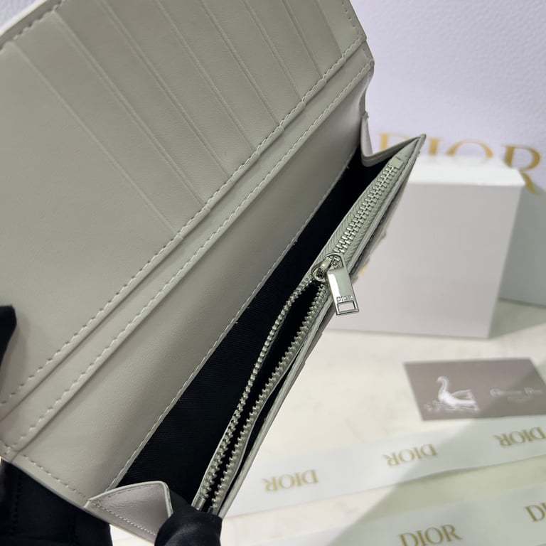 dir VERTICAL LONG WALLET GREY CD DIAMOND CANVAS 2ESBC002DCO H42E