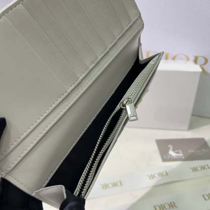 dir VERTICAL LONG WALLET GREY CD DIAMOND CANVAS 2ESBC002DCO H42E