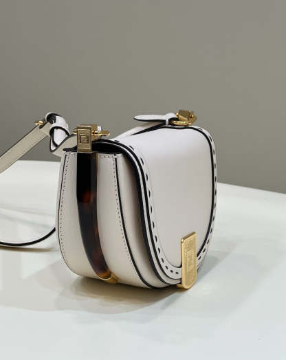 FI Moonlight Saddle White Bag For Woman 19cm/7.5in
