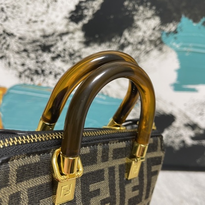 FD BY THE WAY MINI SMALL BOSTON BAG VINTAGE BROWN 18CM