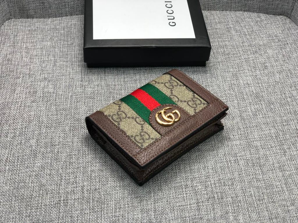 GG OPHIDIA GG CARD CASE WALLET 11CM 523155 96IWG 8745