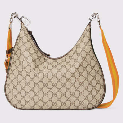 gg Atache Large Shoulder Bag Beige And Multicolor For Women, Women’s Bags 13.8in/35cm gg‎ ‎‎‎702823 96GRN 4091