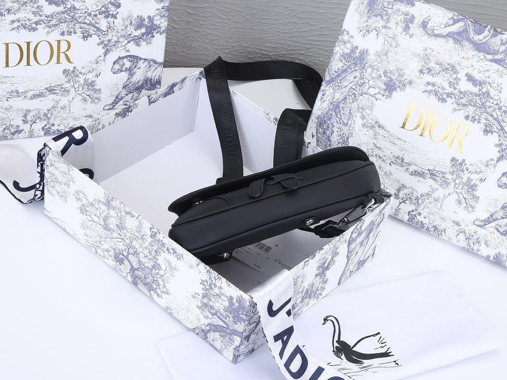 DIR MINI SADDLE BAG OBLIQUE JACQUARD BLACK