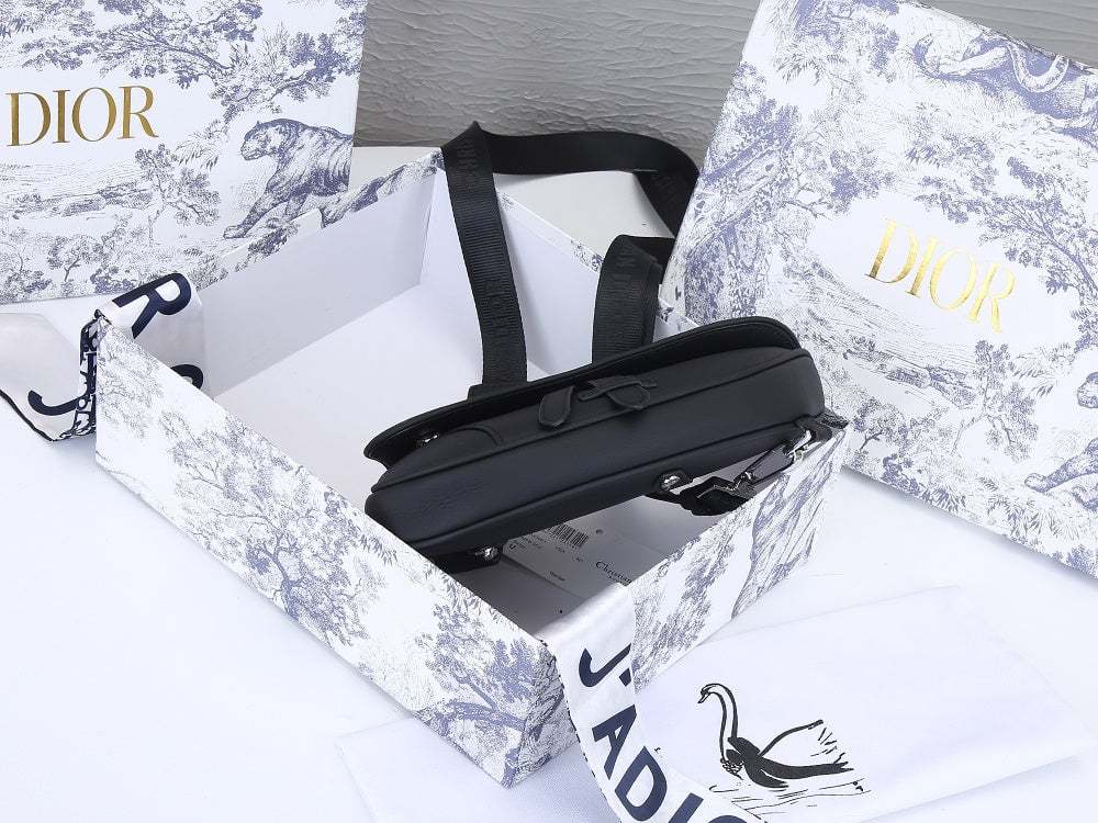 DIR MINI SADDLE BAG OBLIQUE JACQUARD BLACK