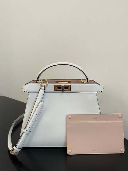 FI Peekaboo ISeeU Petite White Small Bag For Woman 20cm/8in