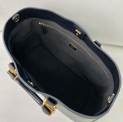 FI Medium FF Tote Shoulder Black Bag For Woman 38cm/15in