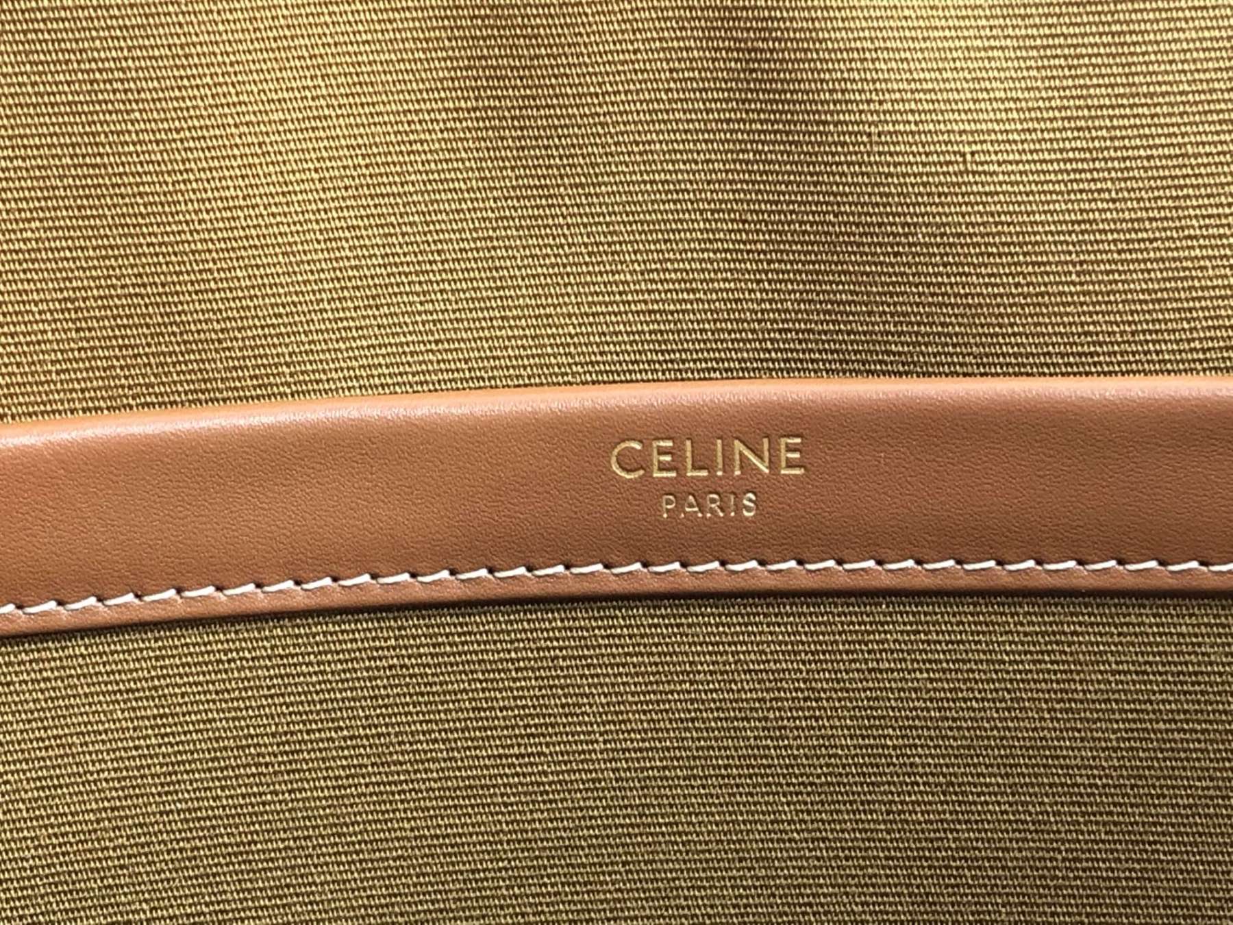 CE MINI HORIZONTAL CABAS IN TRIOMPHE CANVAS AND CALFSKIN WHITE 199742BZJ01BC