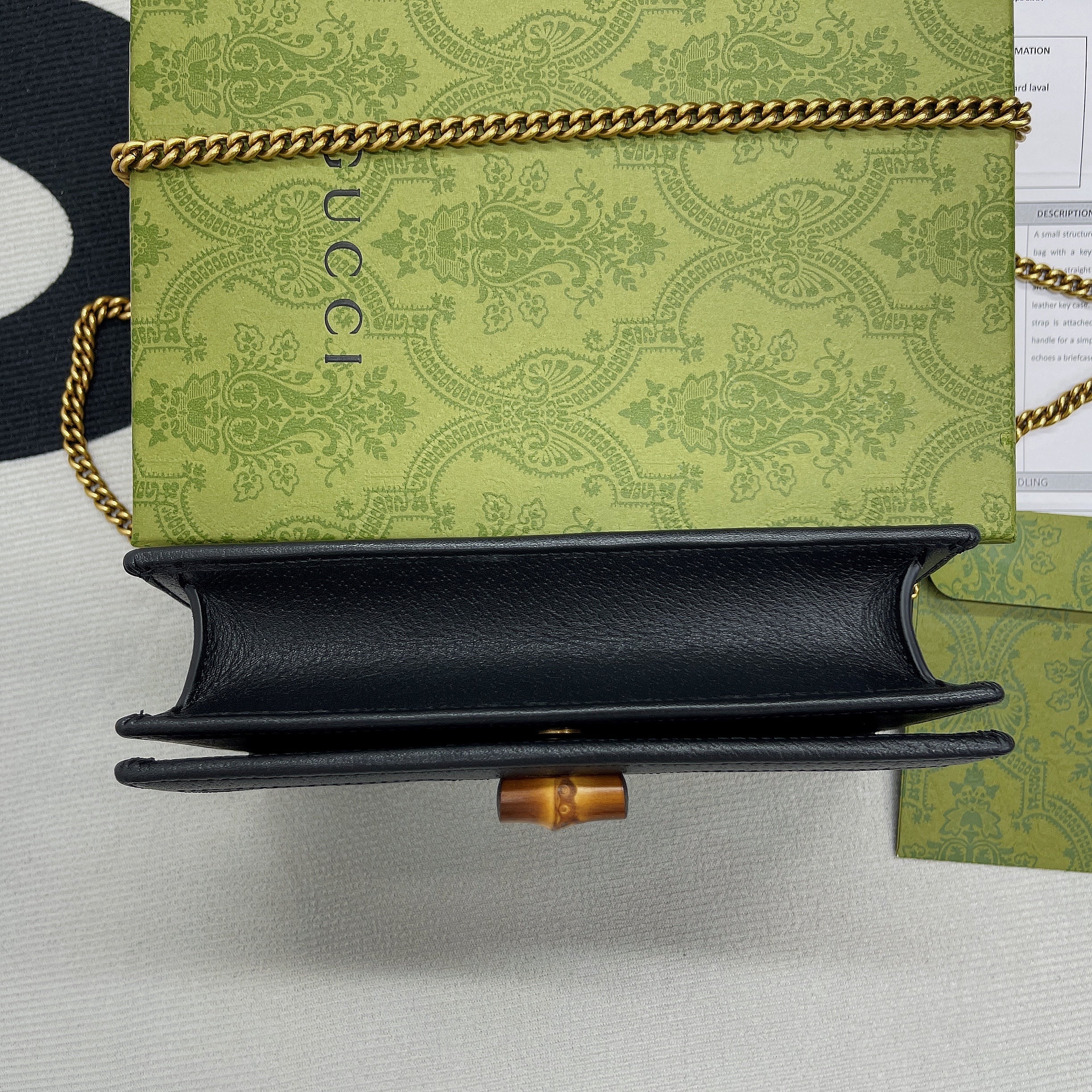gg Diana Mini Bag With Bamboo Black For Women, Women’s Bags 7.5in/19cm gg 696817 DJ20T 1000