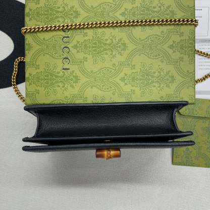 gg Diana Mini Bag With Bamboo Black For Women, Women’s Bags 7.5in/19cm gg 696817 DJ20T 1000