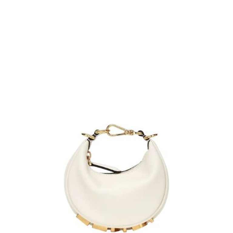 FD NANO GRAPHY WHITE LEATHER CHARM 19CM