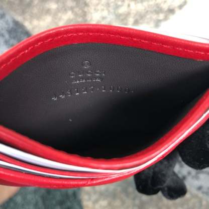 GG MARMONT CARD CASE 10CM RED 443127 DTD1T 6433