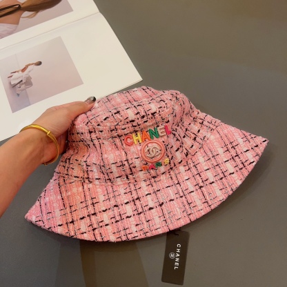 CC FANTASY TWEED MULTICOLOR LOGO BUCKET HAT PINK
