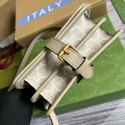 gg Mini Shoulder Bag With Interlocking G Beige For Women, Women’s Bags 7.9in/20cm gg ‎671620 UULBT 9683