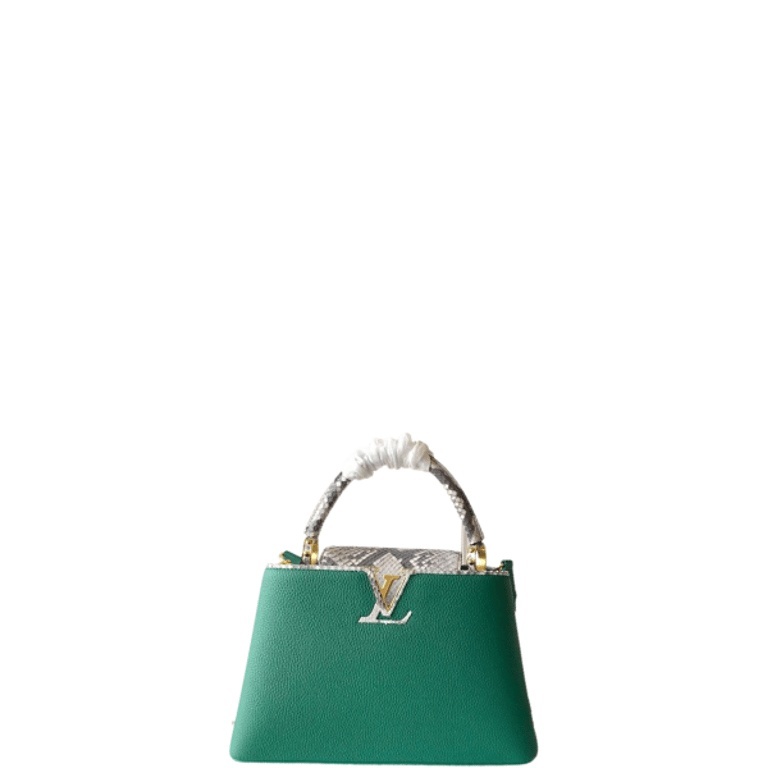 LUV CAPUCINES MINI GREEN SNAKE SKIN 20CM