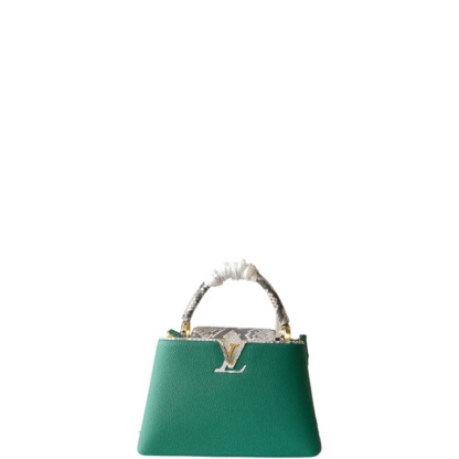 LUV CAPUCINES MINI GREEN SNAKE SKIN 20CM