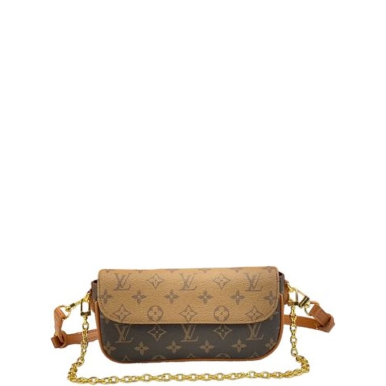 LUV WALLET ON CHAIN IVY BEIGE BROWN